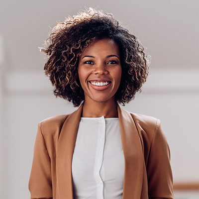 young professional woman smiling